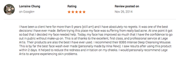 A 5-star review by a client